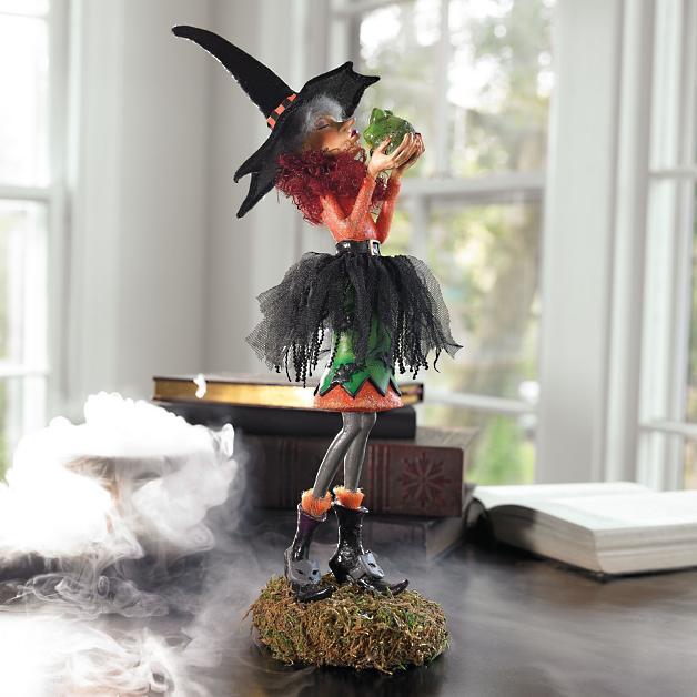Emeja | Halloween Beeldje | Handgemaakte Heks Decoratie | Hars