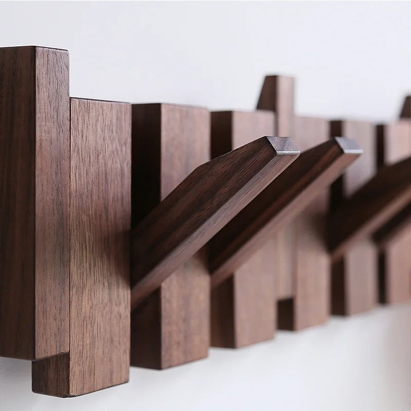 Emeja | HarmonyCoat Piano Kapstok | Wandgemonteerd met Haken | Massief Hout