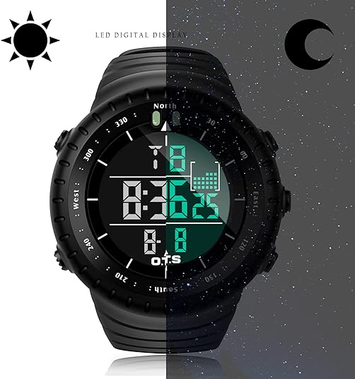 Emeja | Henry Waterdichte Digitale Sporthorloge voor Mannen – Schokbestendig, Tactisch & LED Verlichte Buitenhorloge