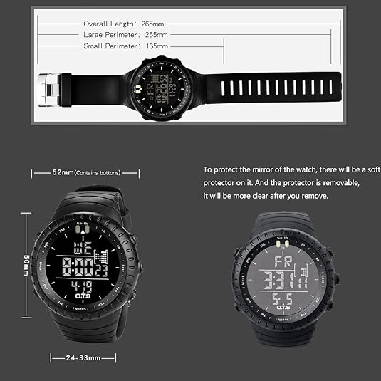 Emeja | Henry Waterdichte Digitale Sporthorloge voor Mannen – Schokbestendig, Tactisch & LED Verlichte Buitenhorloge