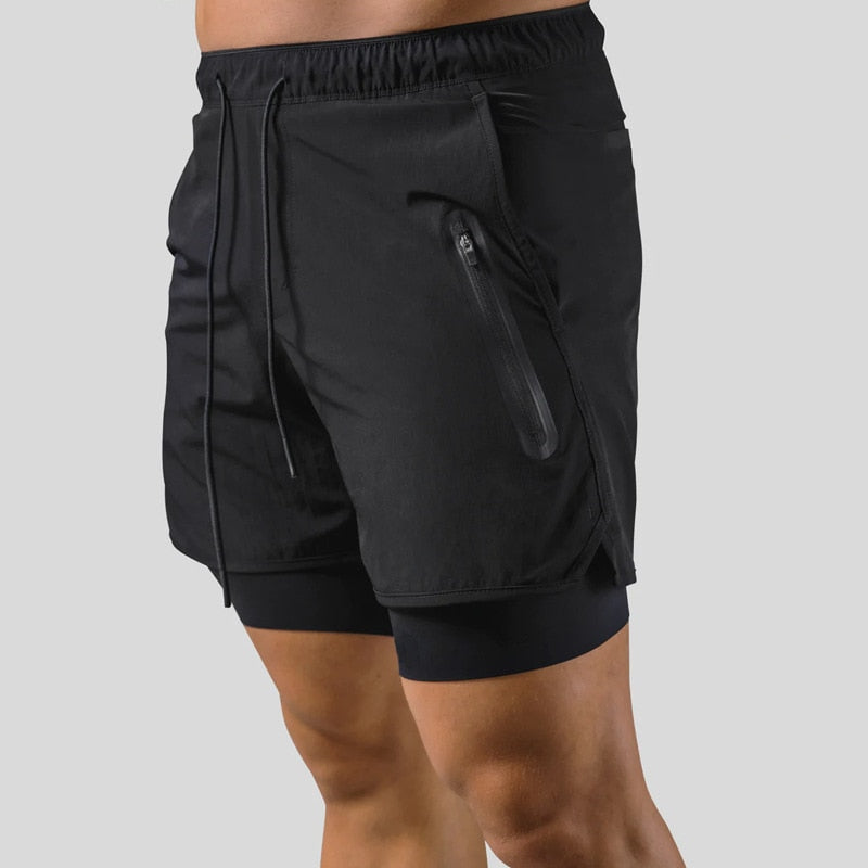 Emeja | Heren 2-in-1 Hardloopshorts met Compressie Binnenbroek
