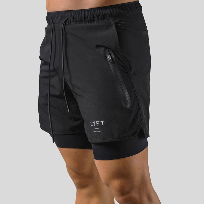 Emeja | Heren 2-in-1 Hardloopshorts met Compressie Binnenbroek