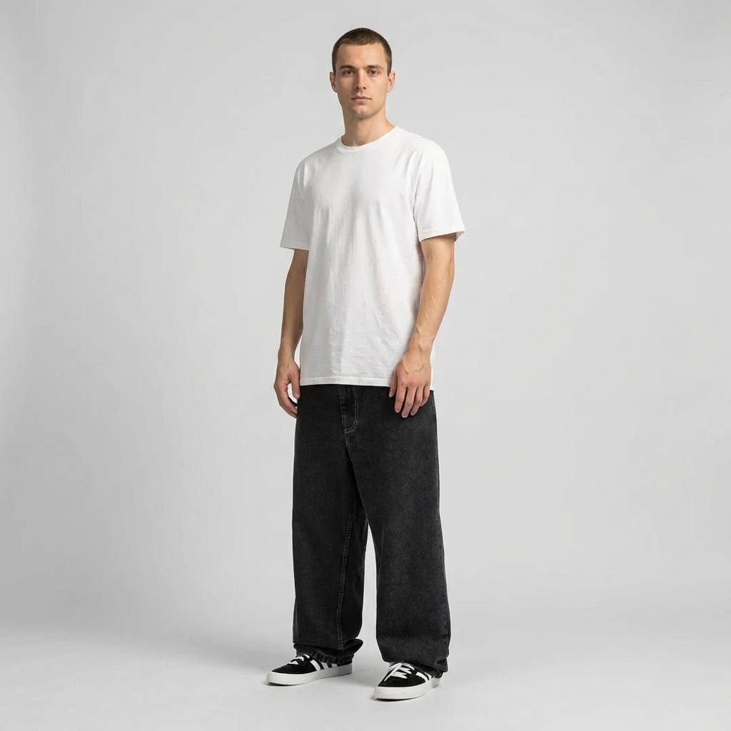Emeja | Heren Baggy Denim Jeans | Wijd Fit Skater Stijl