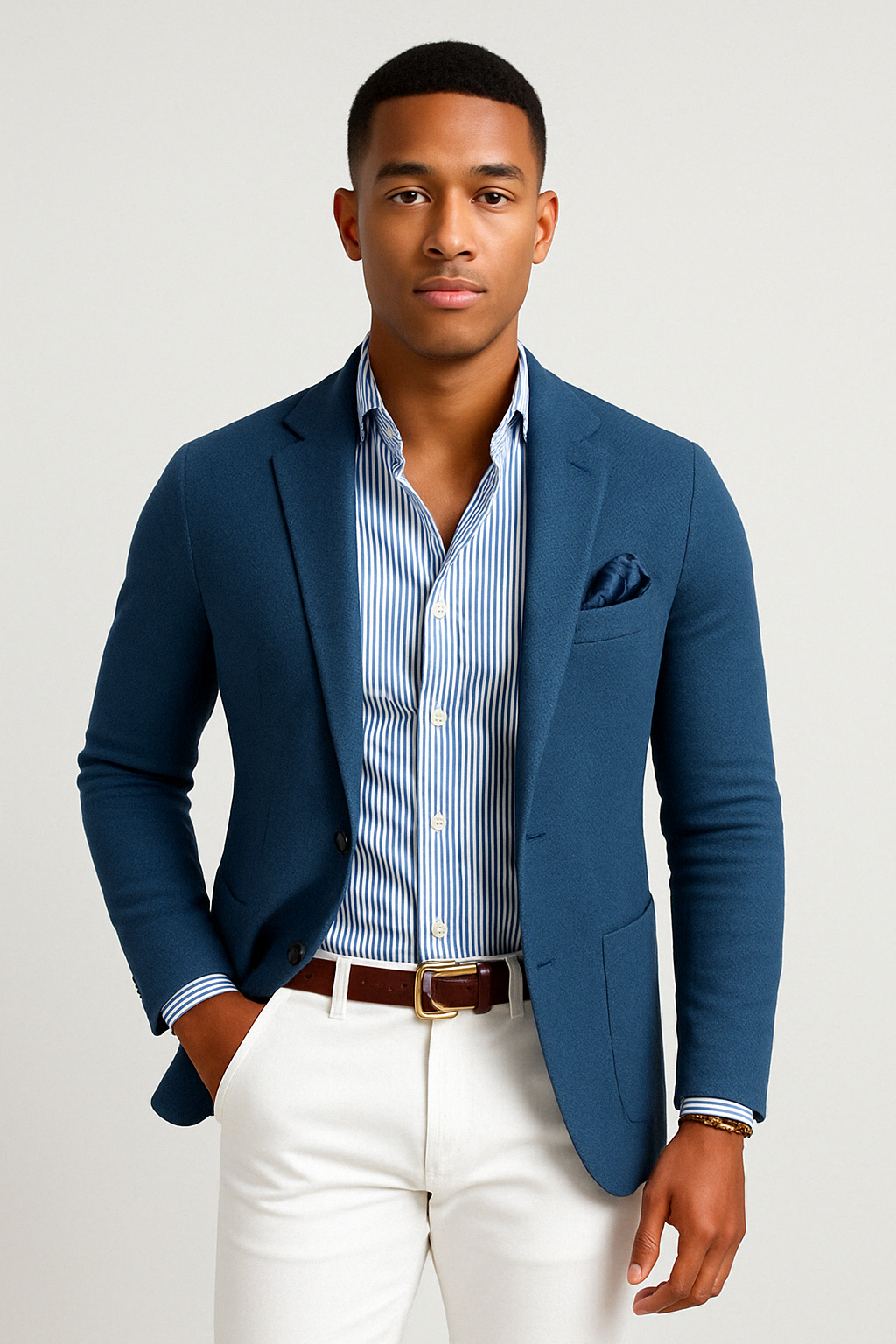 Emeja | Heren Gebreide Blazer met Patches