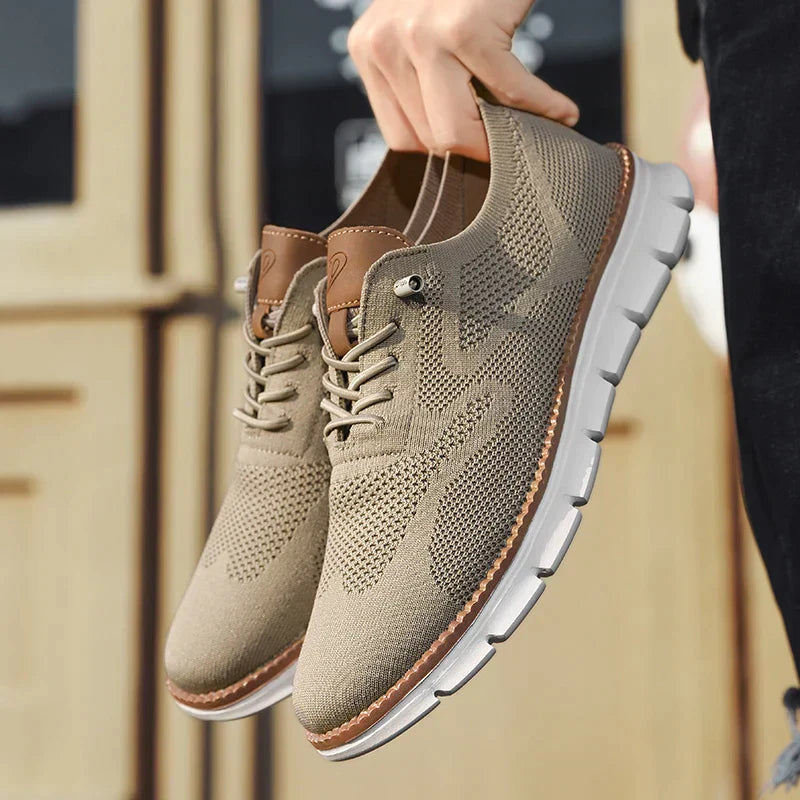 Emeja | Heren Gebreide Sneakers met Vetersluiting