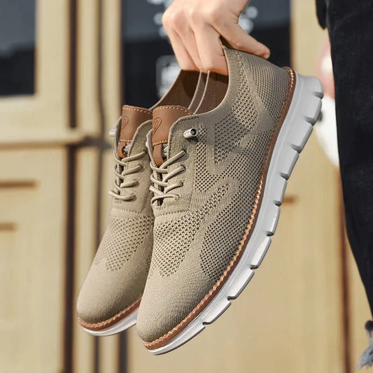 Emeja | Heren Gebreide Sneakers met Vetersluiting
