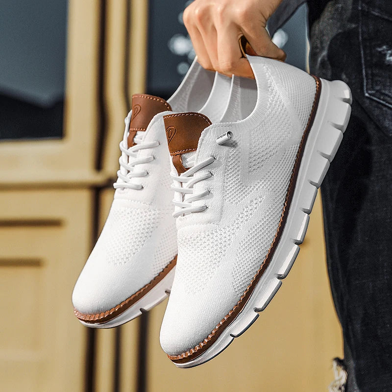 Emeja | Heren Gebreide Sneakers met Vetersluiting