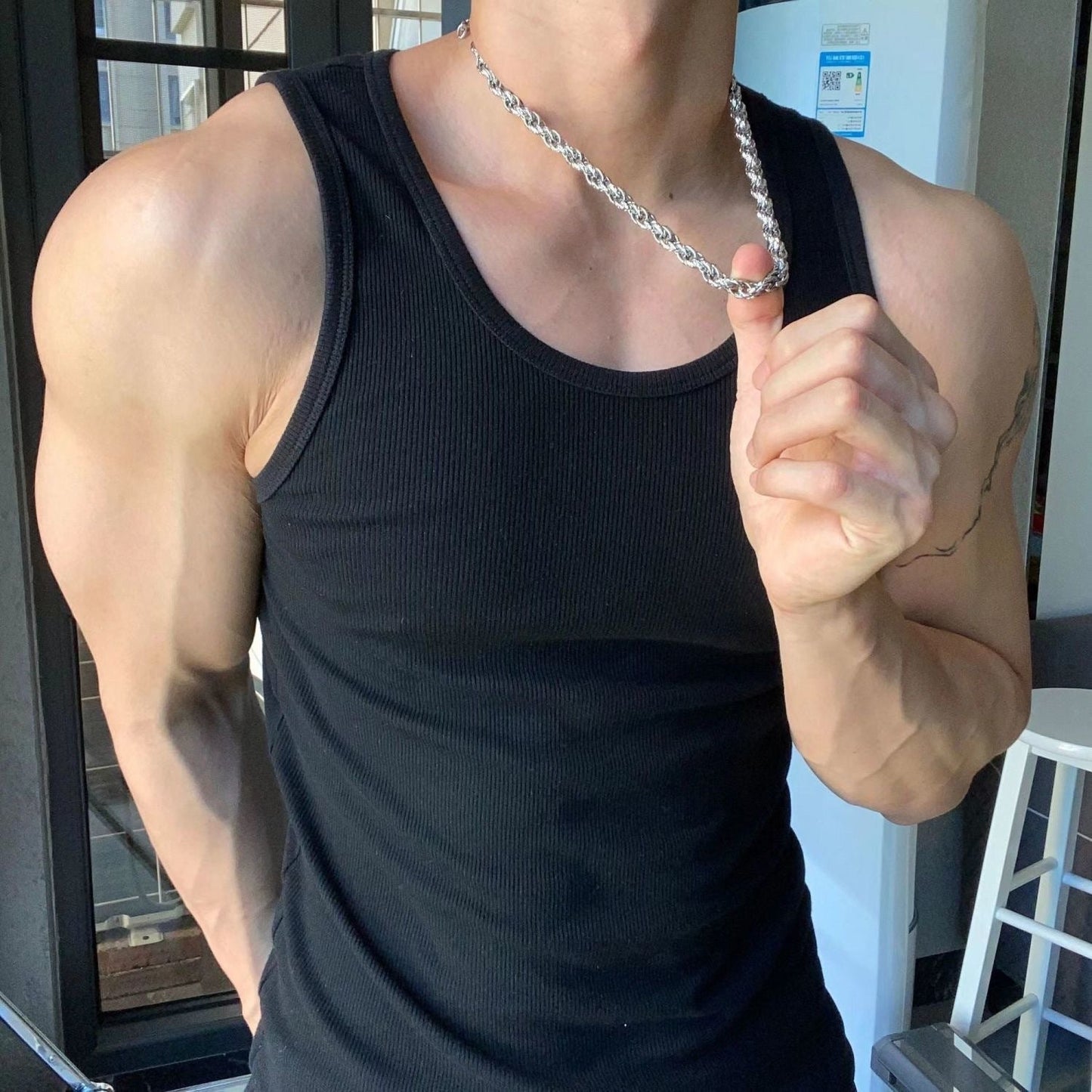 Emeja | Heren Geribbelde Tanktop
