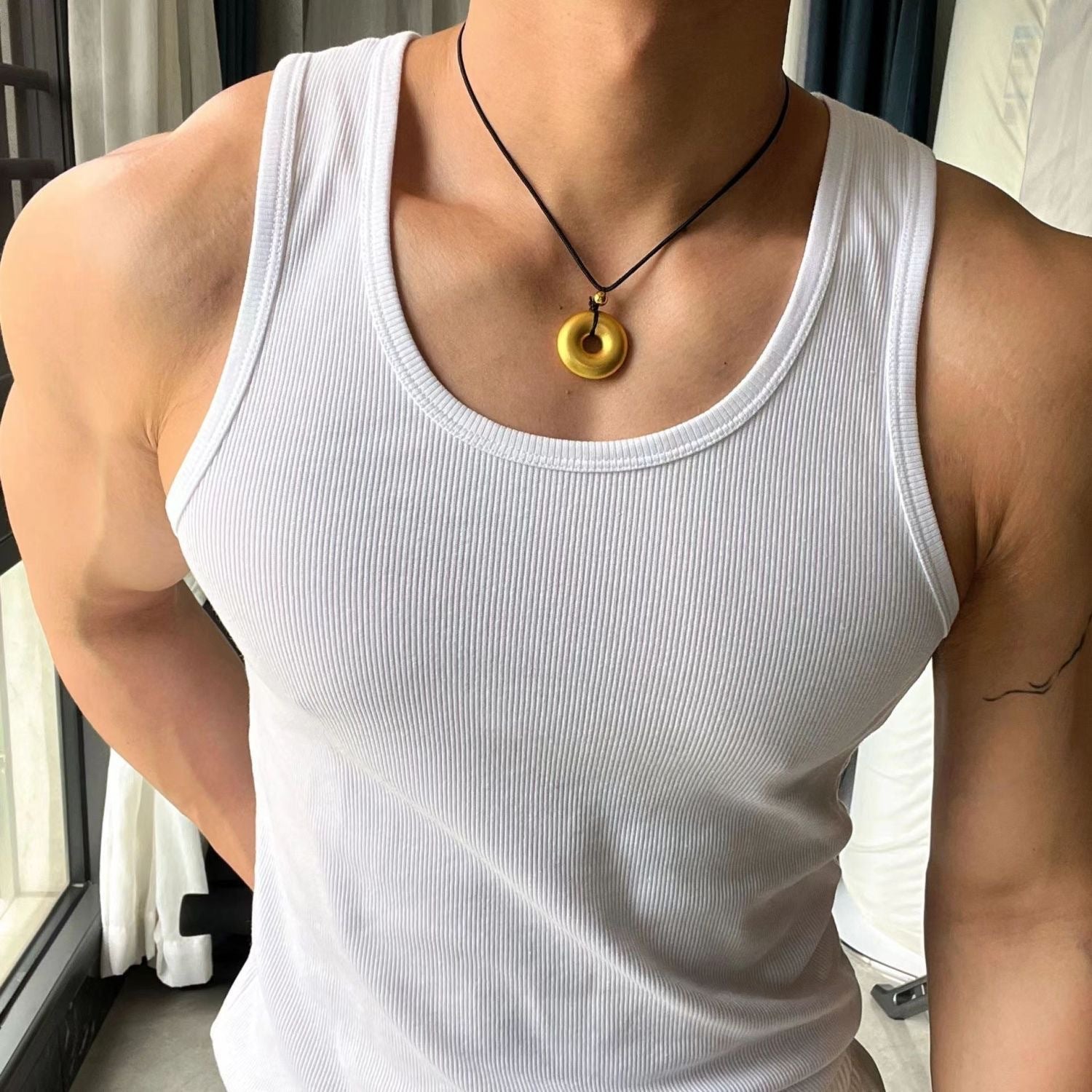Emeja | Heren Geribbelde Tanktop
