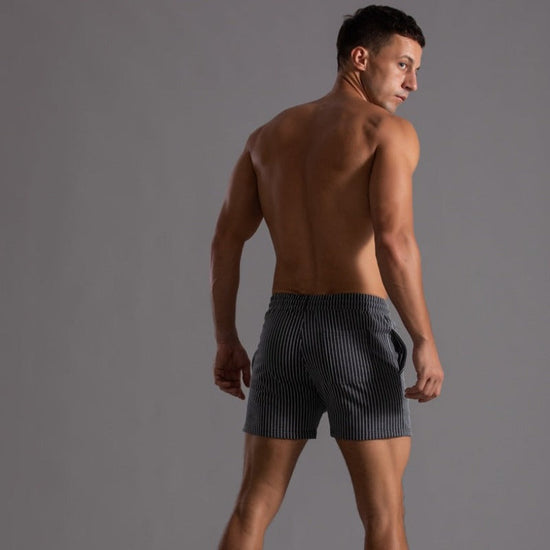 Emeja | Heren Gestreepte Fitness Shorts - Stretch