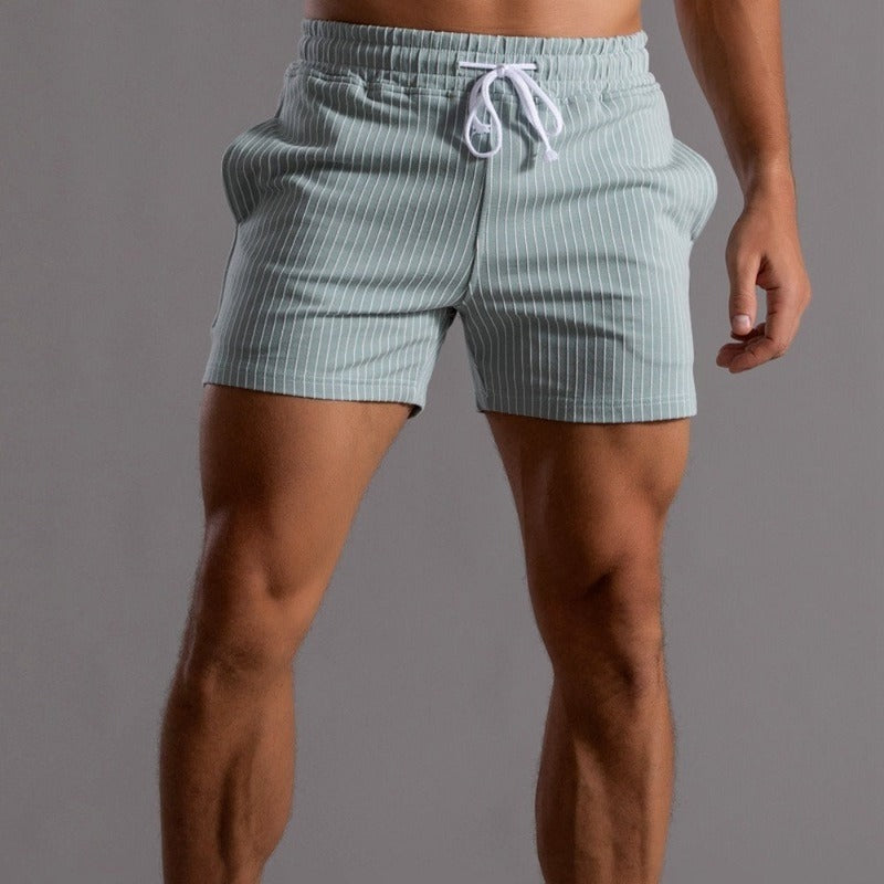 Emeja | Heren Gestreepte Fitness Shorts - Stretch