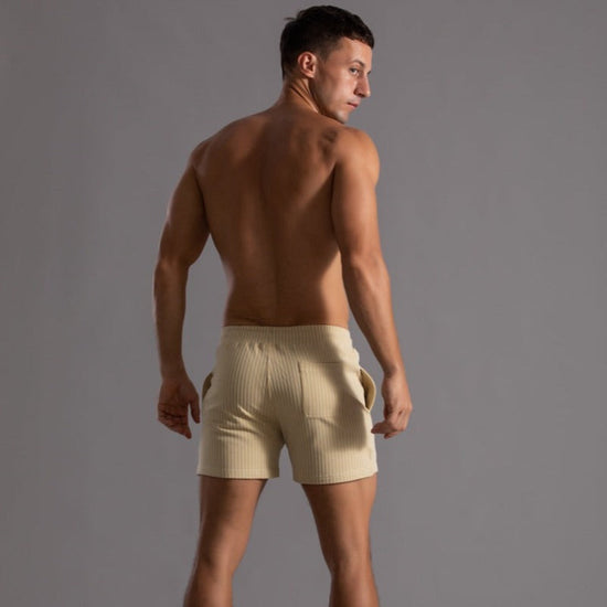 Emeja | Heren Gestreepte Fitness Shorts - Stretch