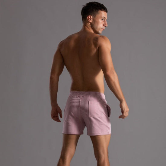 Emeja | Heren Gestreepte Fitness Shorts - Stretch