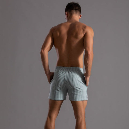 Emeja | Heren Gestreepte Fitness Shorts - Stretch