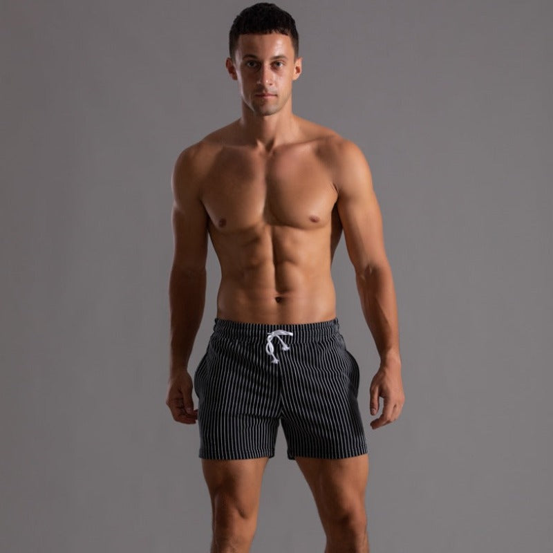 Emeja | Heren Gestreepte Fitness Shorts - Stretch