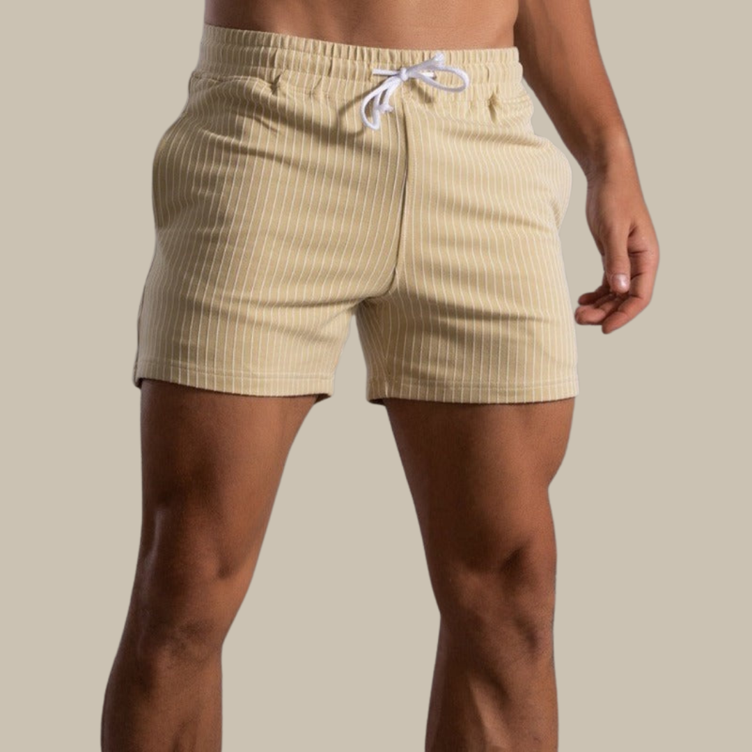 Emeja | Heren Gestreepte Fitness Shorts - Stretch