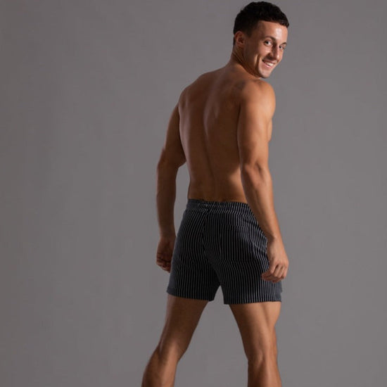 Emeja | Heren Gestreepte Fitness Shorts - Stretch
