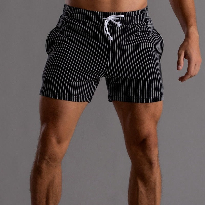 Emeja | Heren Gestreepte Fitness Shorts - Stretch