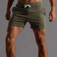 Emeja | Heren Gestreepte Fitness Shorts - Stretch