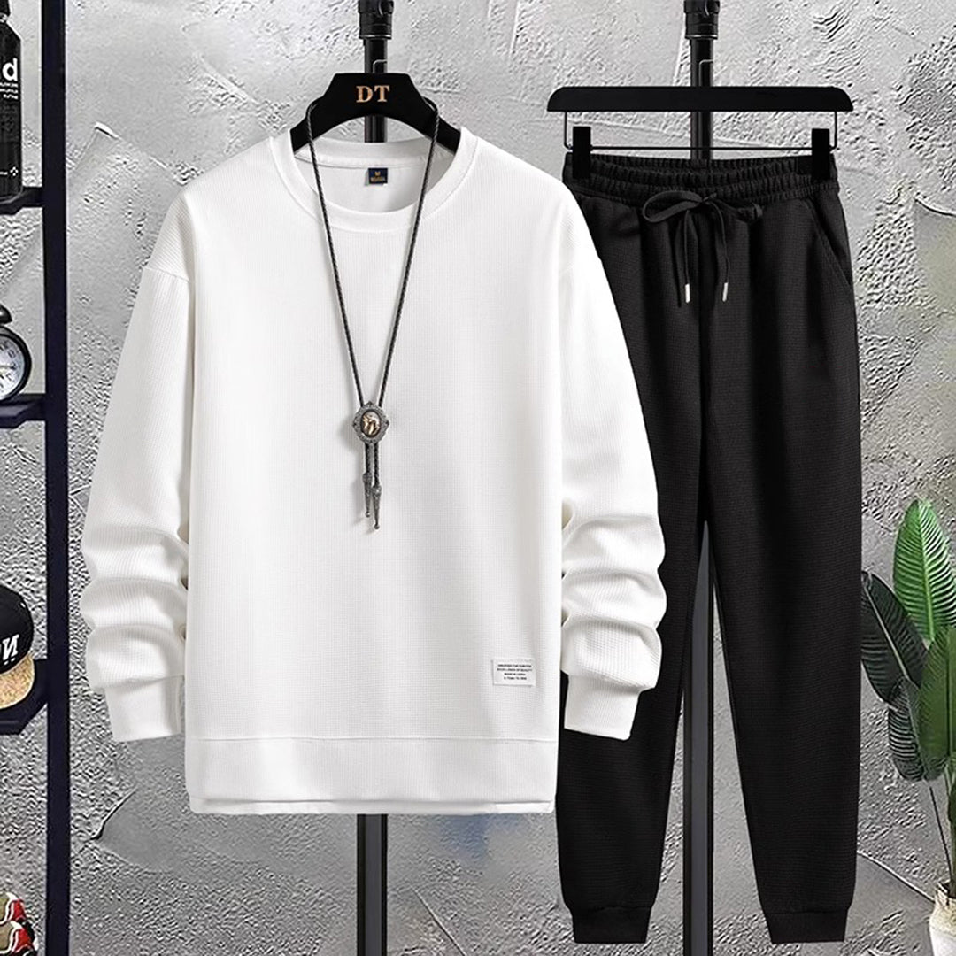 Emeja | Heren Joggingpak Set met Textured Sweatshirt en Joggers