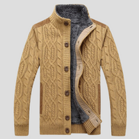 Emeja | Heren Kabelgebreide Cardigan met Sherpa Voering