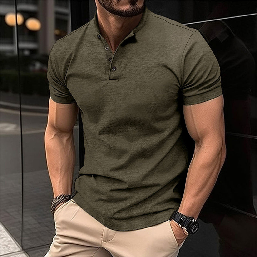 Emeja | Heren Korte Mouw Henley Polo