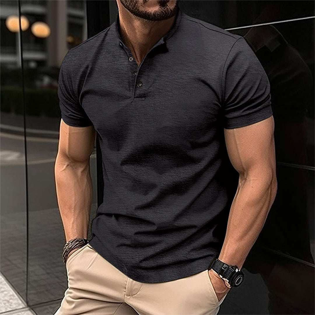 Emeja | Heren Korte Mouw Henley Polo