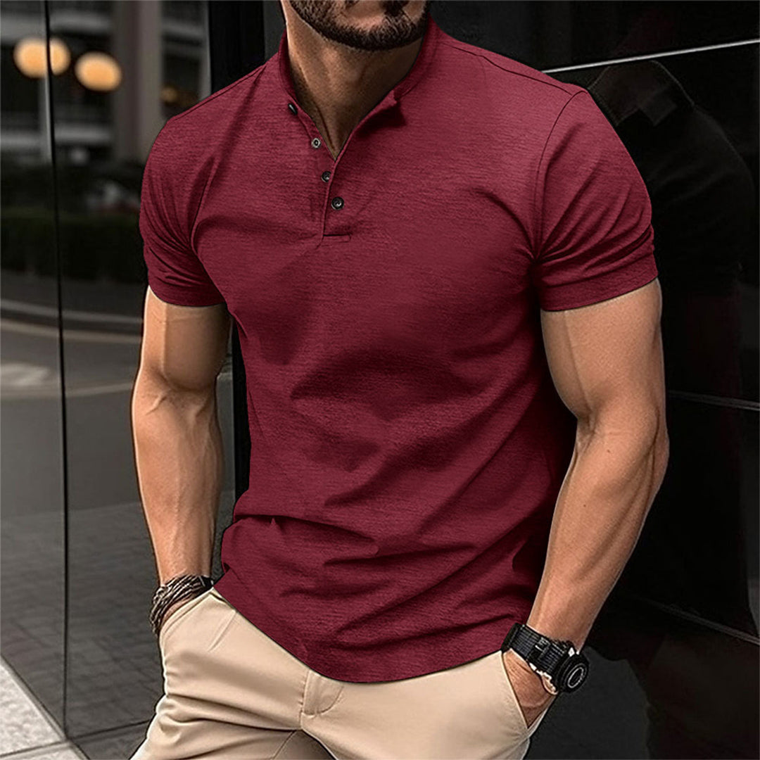 Emeja | Heren Korte Mouw Henley Polo