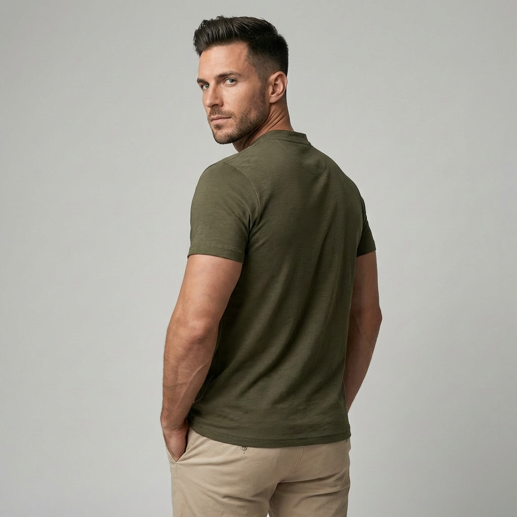 Emeja | Heren Korte Mouw Henley Polo