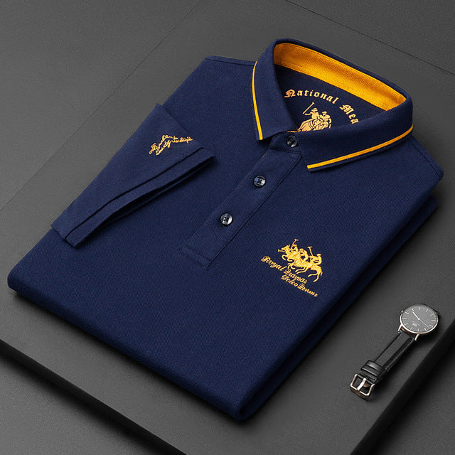 Emeja | Heren Korte Mouw Polo Shirt met Geborduurd Ontwerp