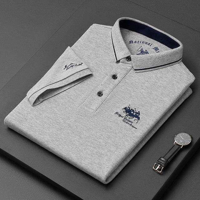 Emeja | Heren Korte Mouw Polo Shirt met Geborduurd Ontwerp