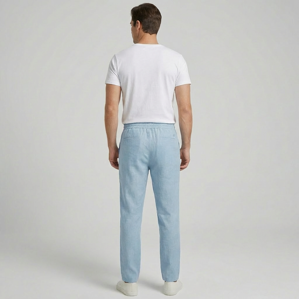 Emeja | Heren Linnen Trekkoord Broeken - Relaxed Fit