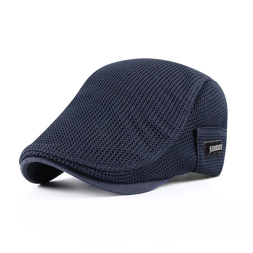Emeja | Heren Mesh Newsboy Cap Casual Flat Hat