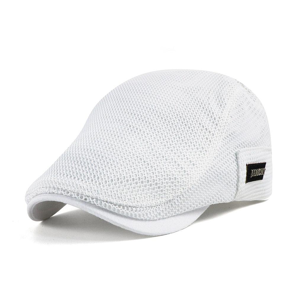 Emeja | Heren Mesh Newsboy Cap Casual Flat Hat
