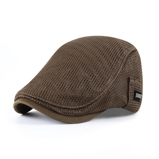 Emeja | Heren Mesh Newsboy Cap Casual Flat Hat