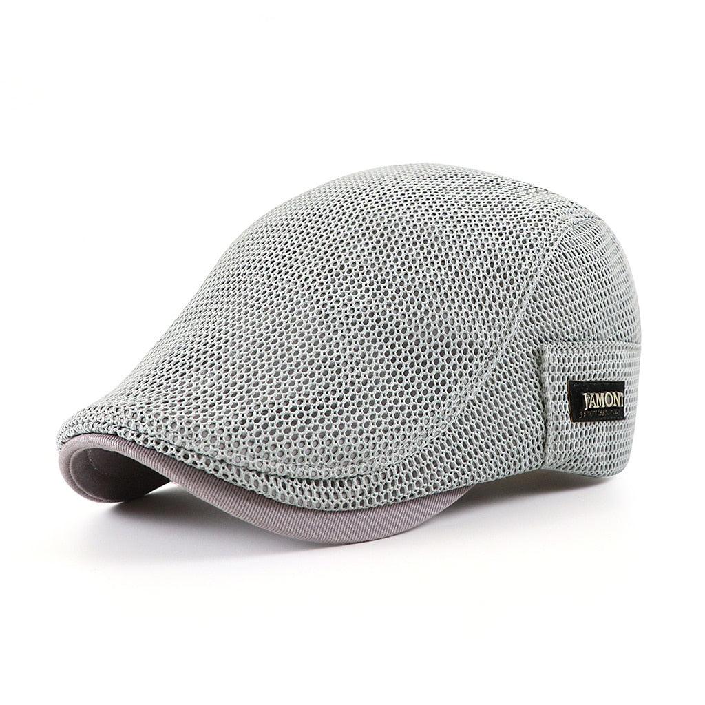 Emeja | Heren Mesh Newsboy Cap Casual Flat Hat