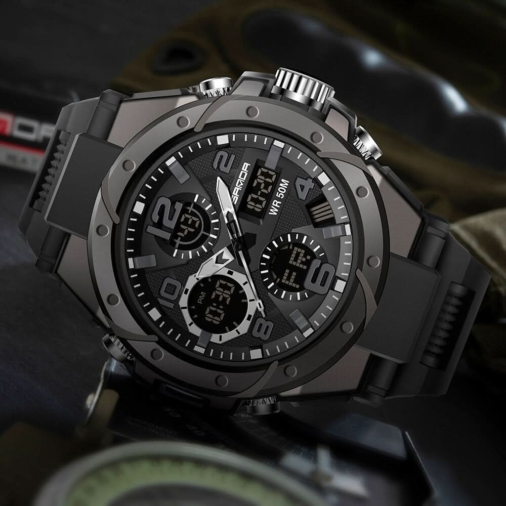 Emeja | Heren Militaire Horloge met Analoge Digitale Weergave en Kenmerken