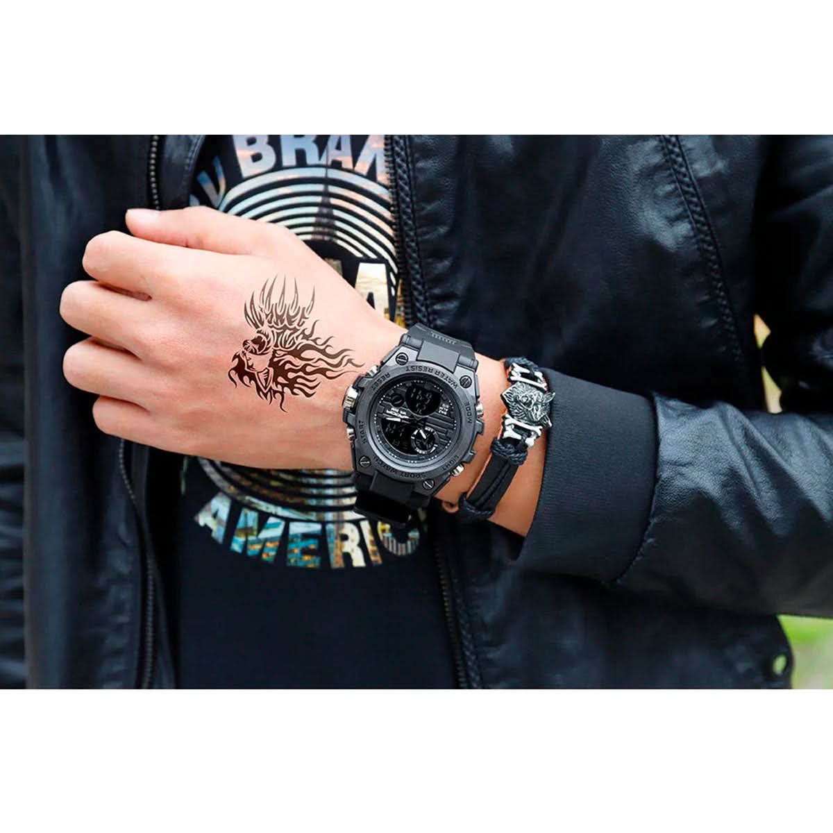 Emeja | Heren Militaire Horloge met Analoge Digitale Weergave en Kenmerken