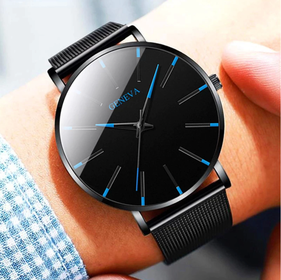 Emeja | Heren Minimalistische Mesh Band Horloge