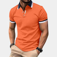 Emeja | Heren Polo Shirt met Gestreepte Kraag en Mouwen