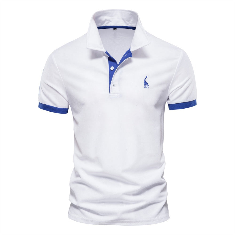 Emeja | Heren Polo Shirt met Korte Mouwen en Contrastafwerking