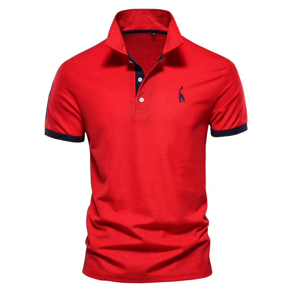 Emeja | Heren Polo Shirt met Korte Mouwen en Contrastafwerking