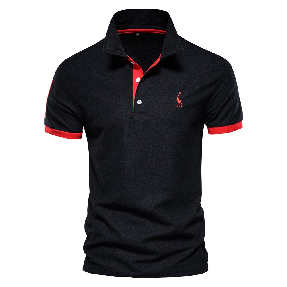 Emeja | Heren Polo Shirt met Korte Mouwen en Contrastafwerking