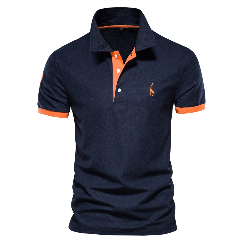 Emeja | Heren Polo Shirt met Korte Mouwen en Contrastafwerking