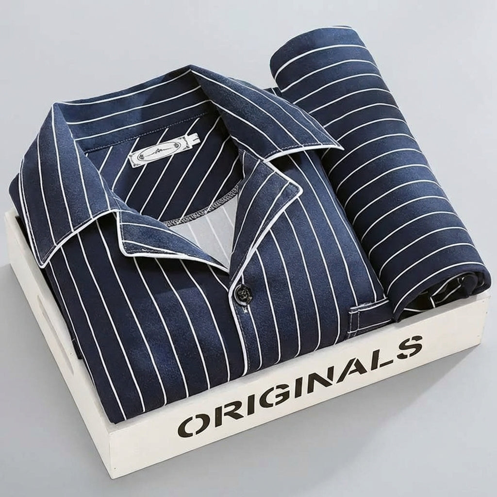 Emeja | Heren Pyjama Set met Knopshirt & Broek