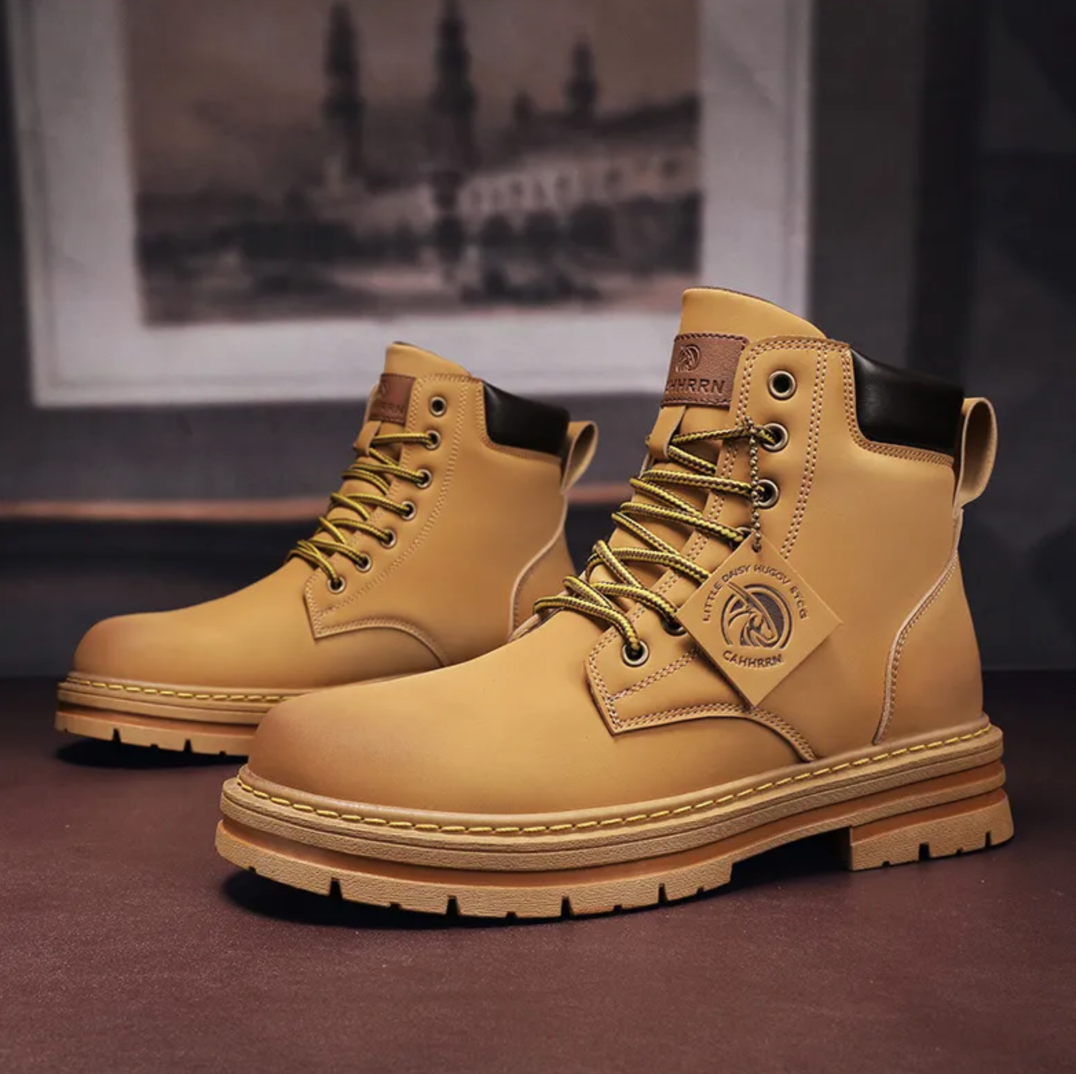 Emeja | Heren Schoenen met Veters | Comfortabele Leren Schoenen met Ondersteunende Zolen | Zwart