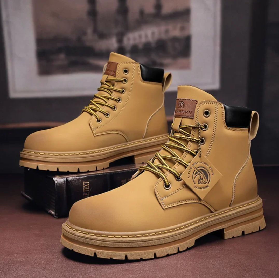 Emeja | Heren Schoenen met Veters | Comfortabele Leren Schoenen met Ondersteunende Zolen | Zwart