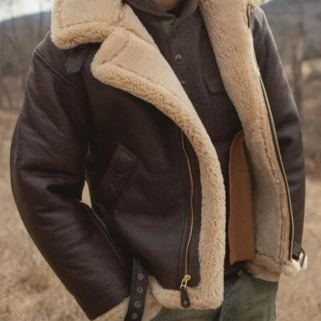 Emeja | Heren Shearling Gevoerde Pilotenjas
