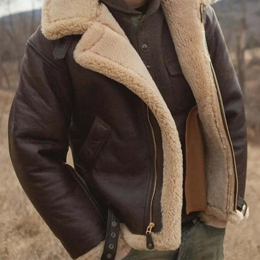 Emeja | Heren Shearling Gevoerde Pilotenjas