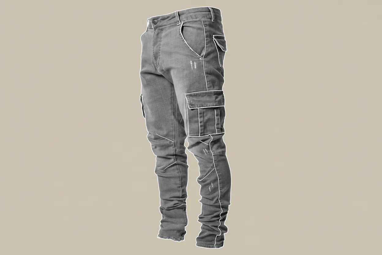 Emeja | Heren Slim Fit Cargo Jeans